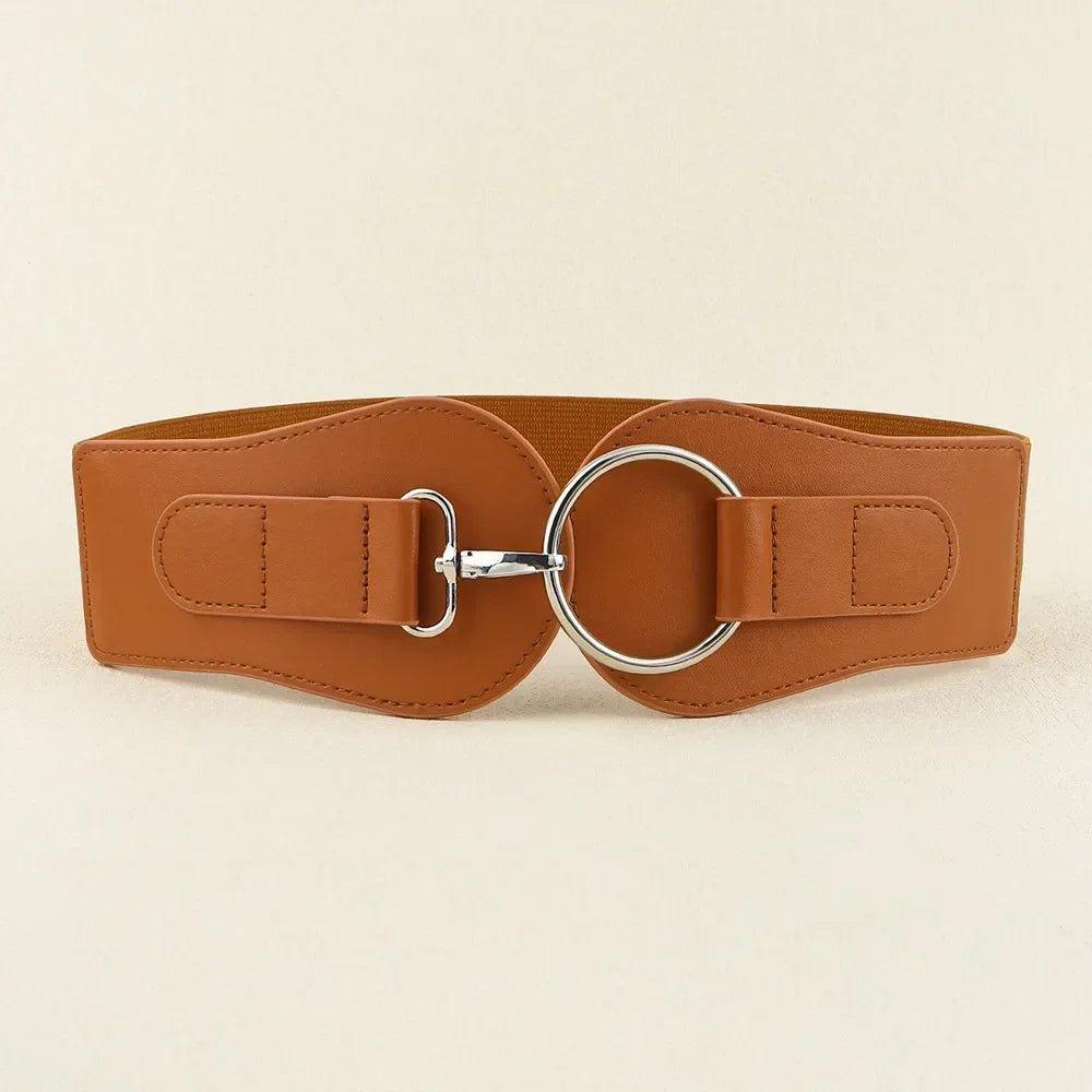 Luxury ladies wide belt elastic vintage b