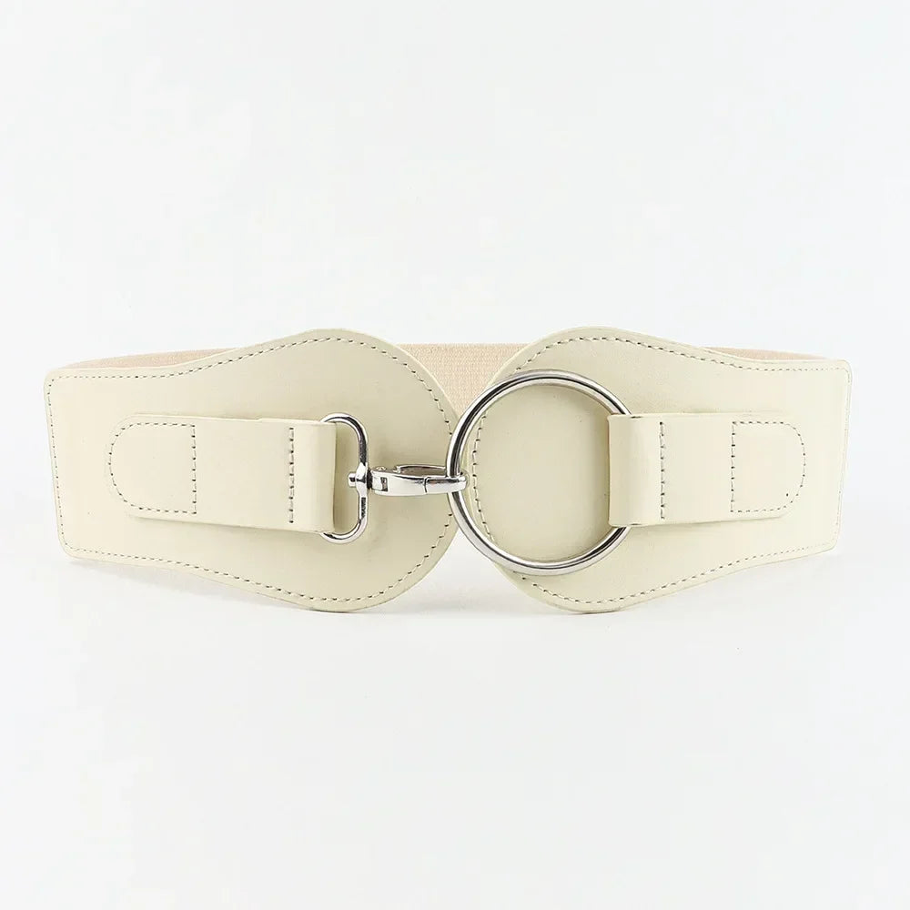 Luxury ladies wide belt elastic vintage b