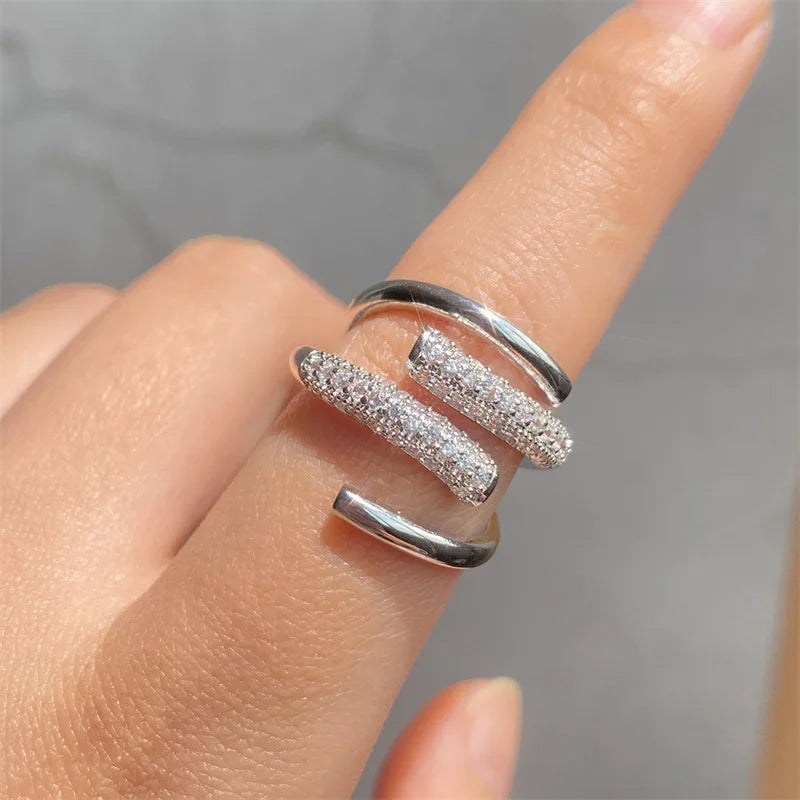 UILZ Women Adjustable Nail Ring