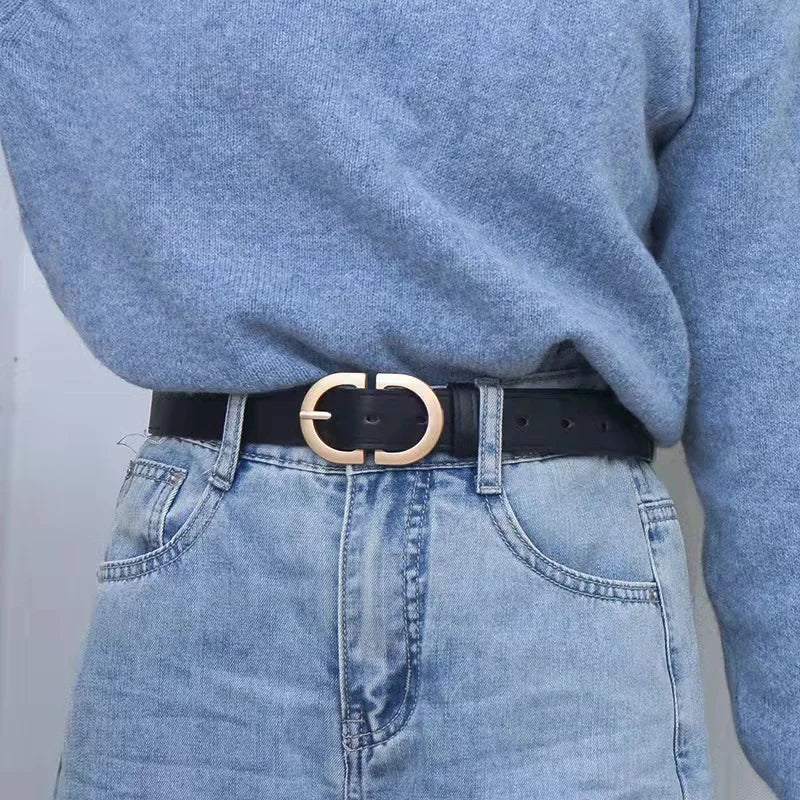 105cm Female Fashion Belt Simple Metal