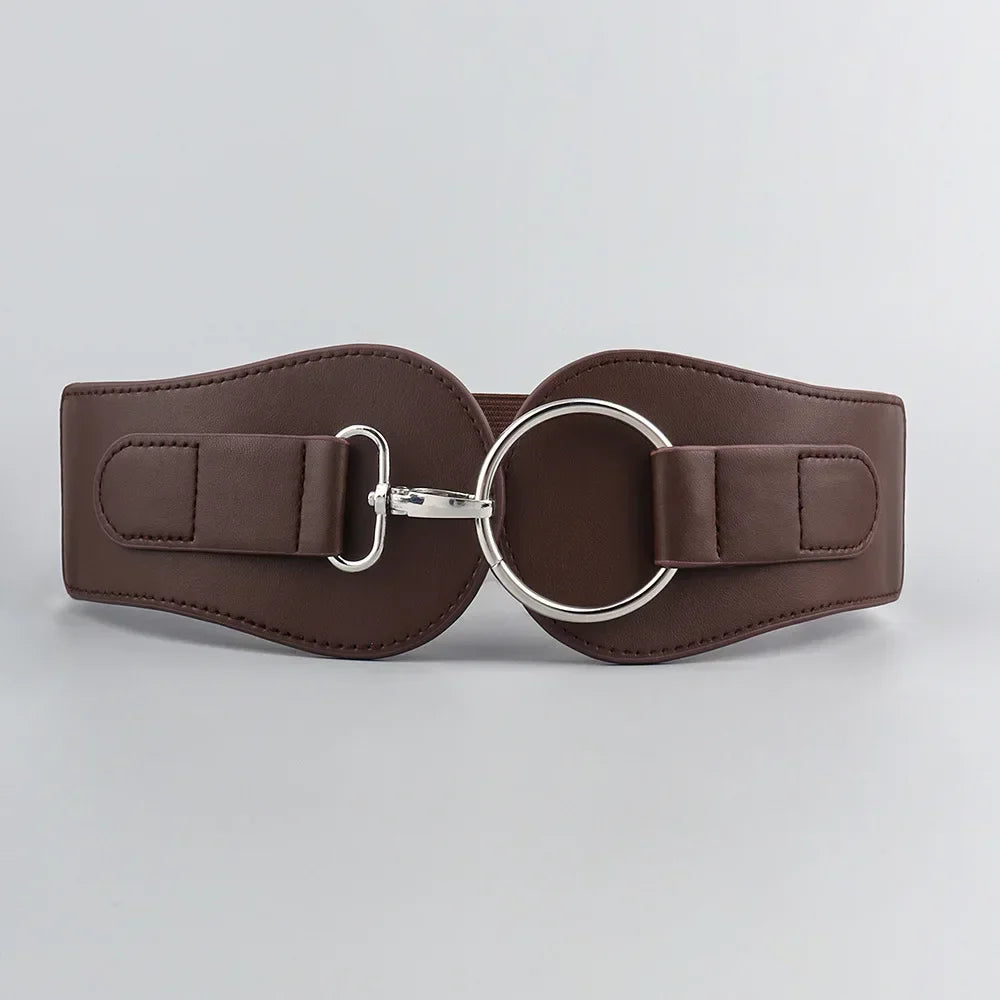 Luxury ladies wide belt elastic vintage b