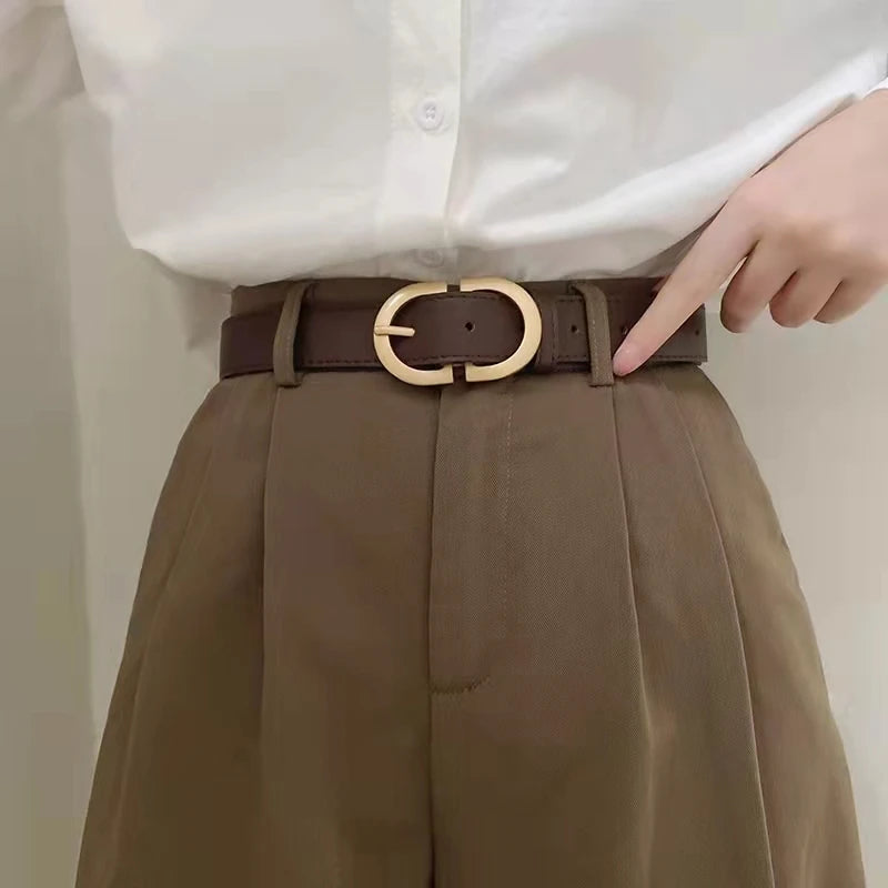 105cm Female Fashion Belt Simple Metal