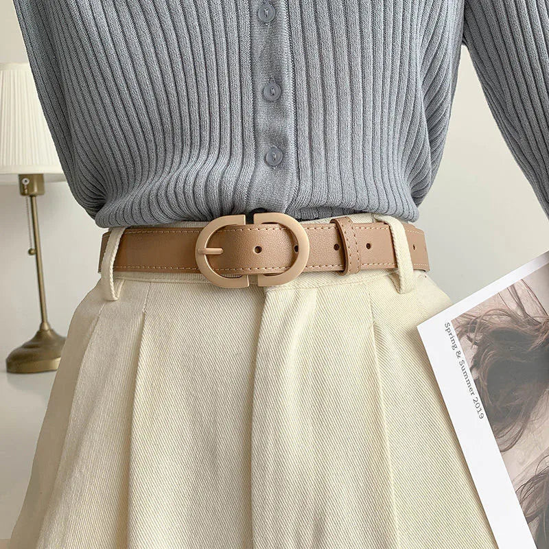 105cm Female Fashion Belt Simple Metal