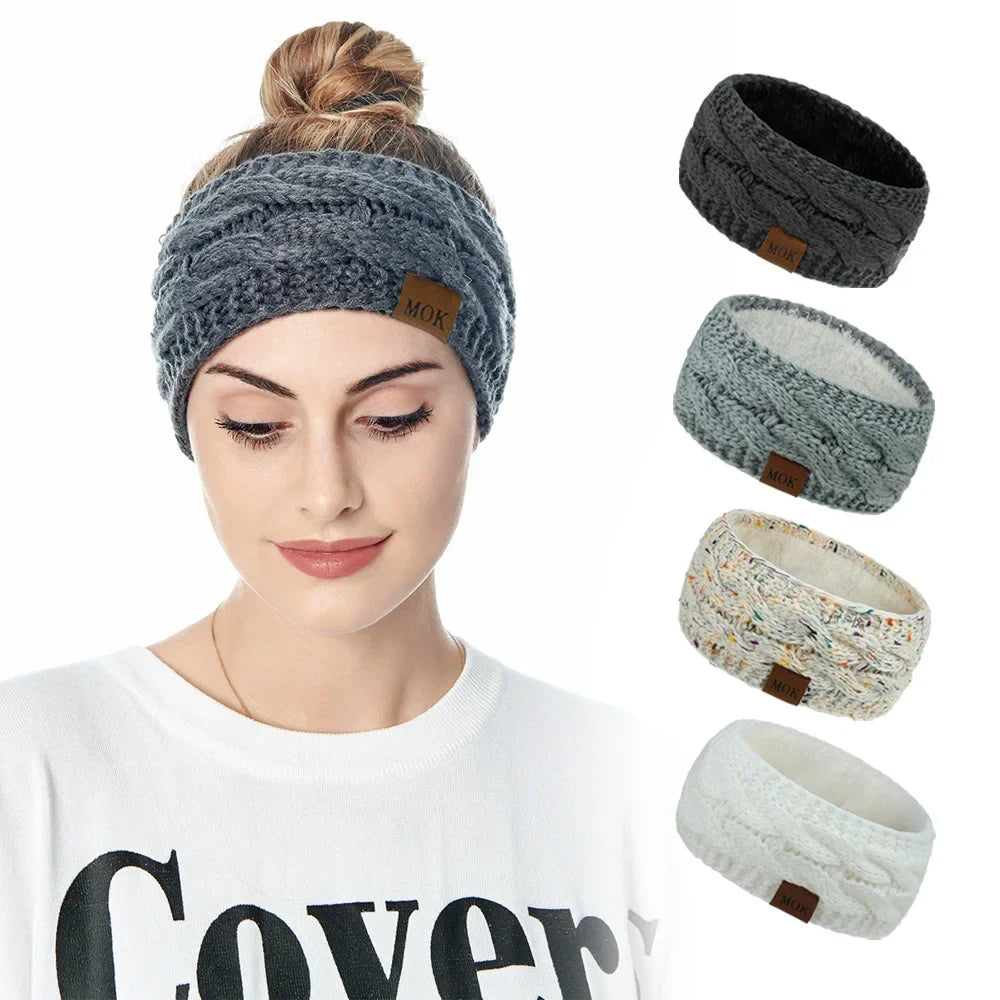 New Plush Headband Winter Warm Wide Elastic Hair