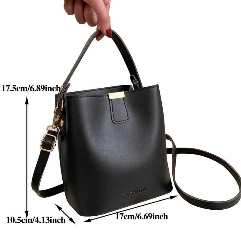 Women Bucket Shoulder Bag Crossbody Handbag