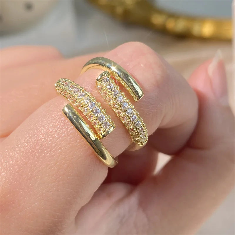 UILZ Women Adjustable Nail Ring