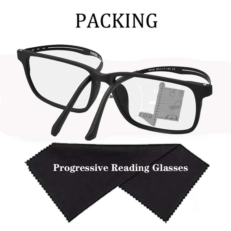 Pure Titanium Multifocal progressive reading glasses men women