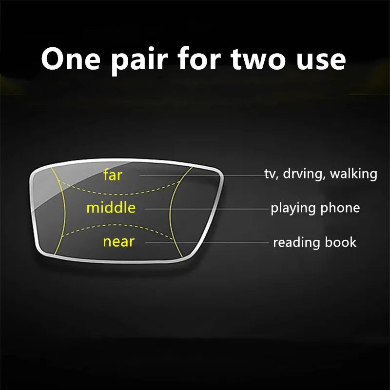 Pure Titanium Multifocal progressive reading glasses men women