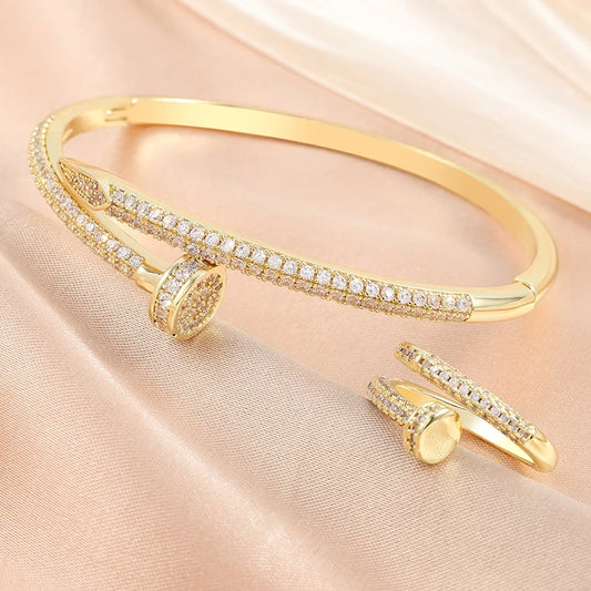 Women sparkling single row baby's breath crystal bracelet