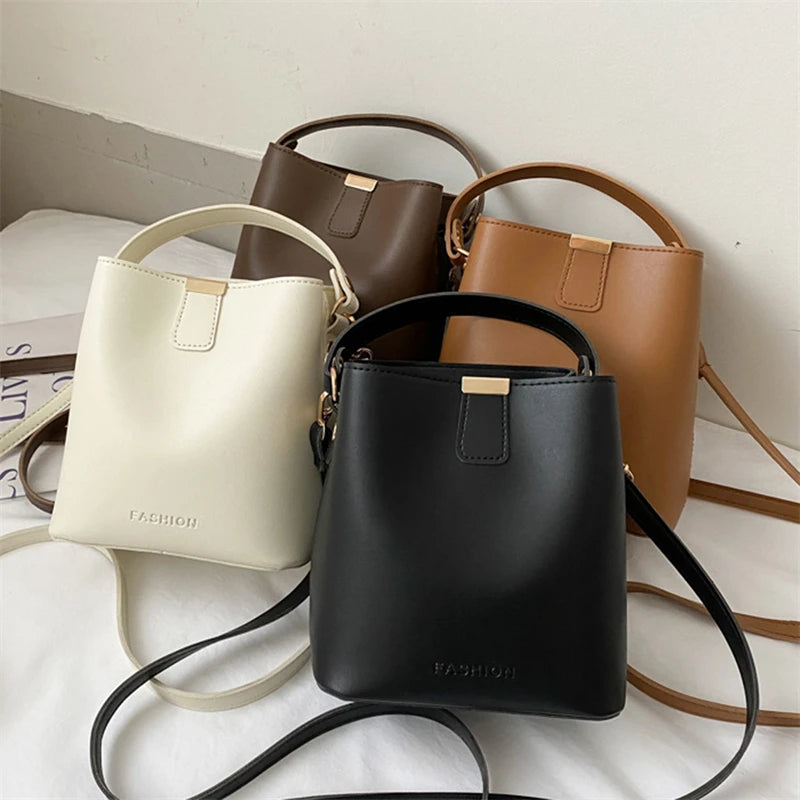 Women Bucket Shoulder Bag Crossbody Handbag